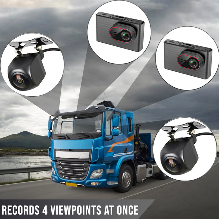 WIFI 2nd Gen 2K Quad (4) Pinnacle Touch Screen Dash Cam System