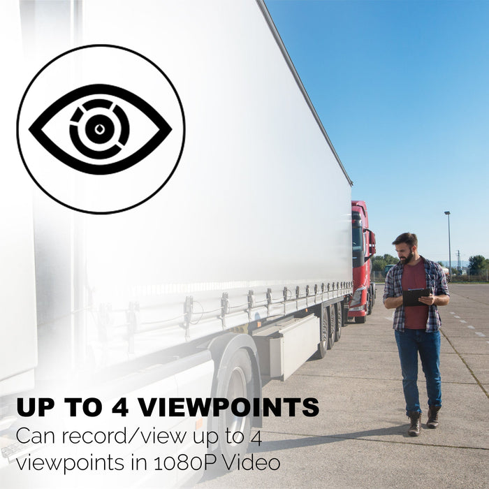 Top Dawg Zenith Multi-Cam 1 to 4 1080P DVR System w/ 7" LCD! Record & View up to 4 Viewpoints