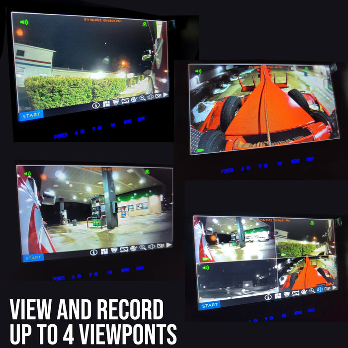 Top Dawg Zenith Multi-Cam 1 to 4 1080P DVR System w/ 7" LCD! Record & View up to 4 Viewpoints