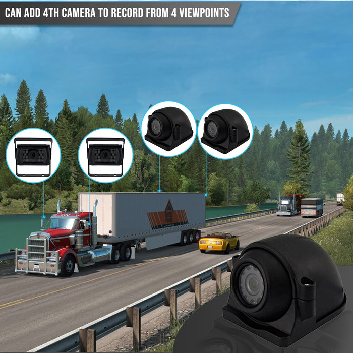 Top Dawg Zenith Multi-Cam 1 to 4 1080P DVR System w/ 7" LCD! Record & View up to 4 Viewpoints