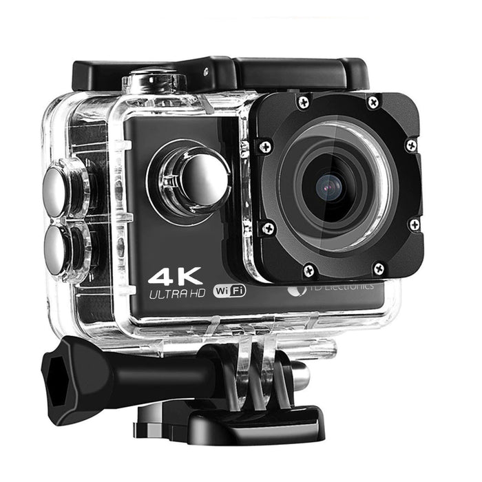 TD Platinum 4K Sports Cam - Action Cam with 10+ Mounts Included, Long Battery Life