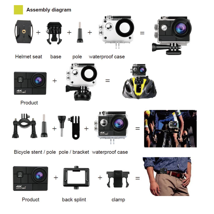 TD Platinum 4K Sports Cam - Action Cam with 10+ Mounts Included, Long Battery Life