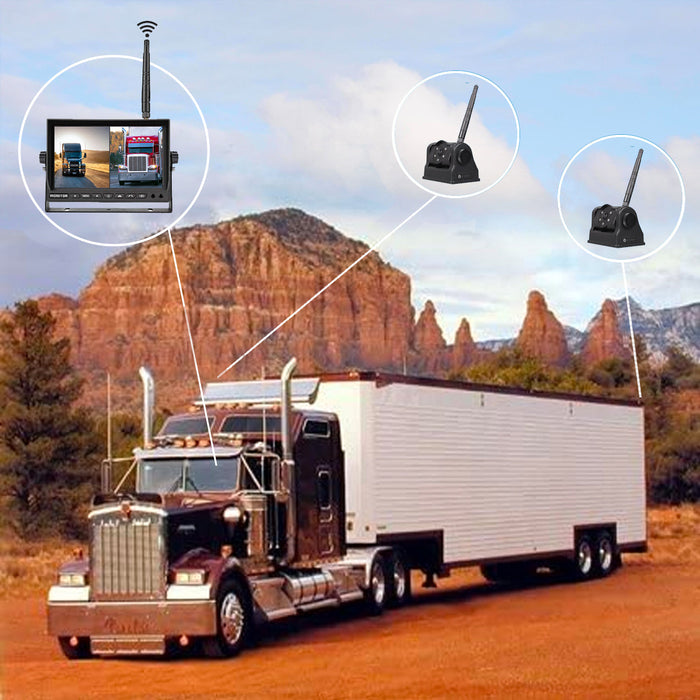 Top Dawg 1 to 4 Camera System with Built-In Battery & Magnet & 7" LCD Monitor!