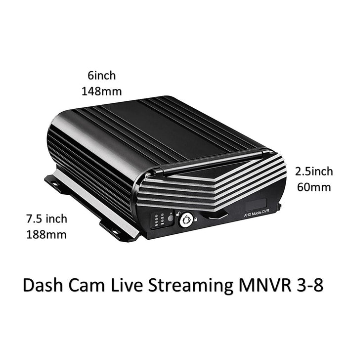 Top Dawg Live Streaming MNVR 1080P 3-8 Cam System with Built-In 4G, WIFI, GPS