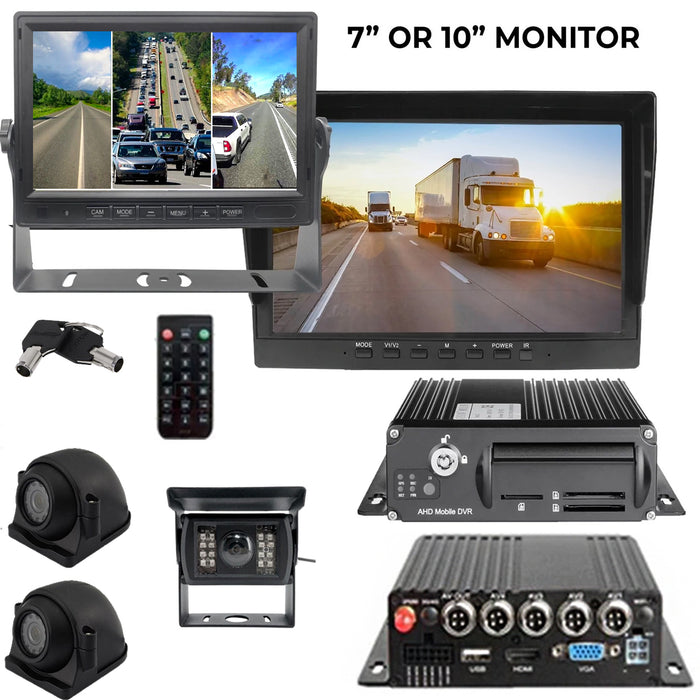Top Dawg Black Box 1080P Dash Cam, 2-4 Cam MDVR System, For Fleets/ Truckers