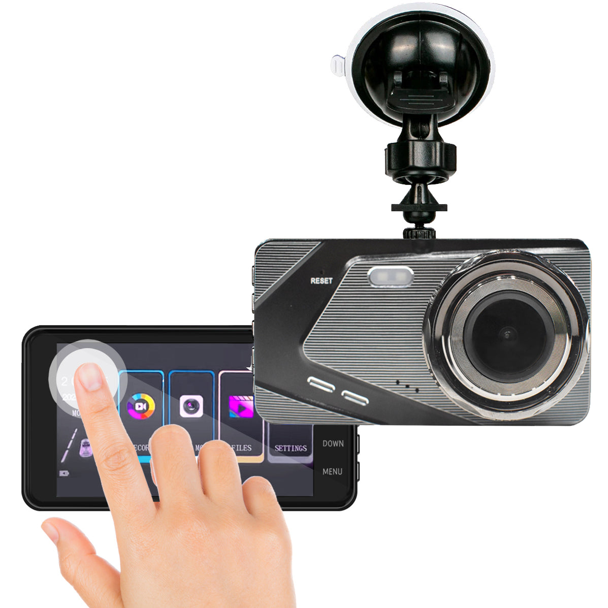 FalconEye Vision Dash Cam 1080P with Touch Screen — Topdawgelectronics