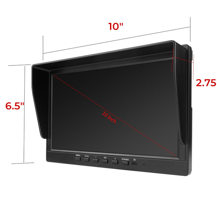 2nd Gen 10" Quad Screen WIRED LCD with DVR (Replacement ONLY, no Cameras)