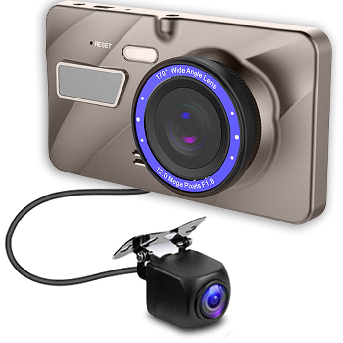 4 170° View 1080P HD Dual Lens Car DVR G-sensor Dash Cam Video