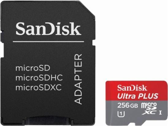 MicroSD 256GB Card with Adapter - Class 10  High Speed