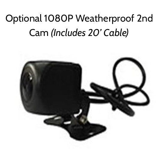Additional 1080P Waterproof 2nd Cam for 2nd Gen Prime 1-2 Cam Dashcam