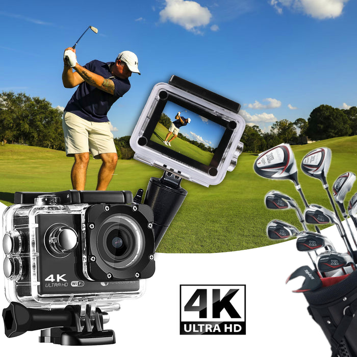 TD Platinum 4K Sports Cam - Action Cam with 10+ Mounts Included, Long Battery Life
