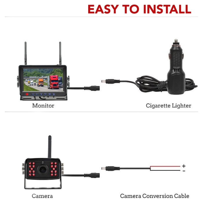 Top Dawg 2nd Gen 7in Monitor with 1-2 Digital Wireless Backup Camera System