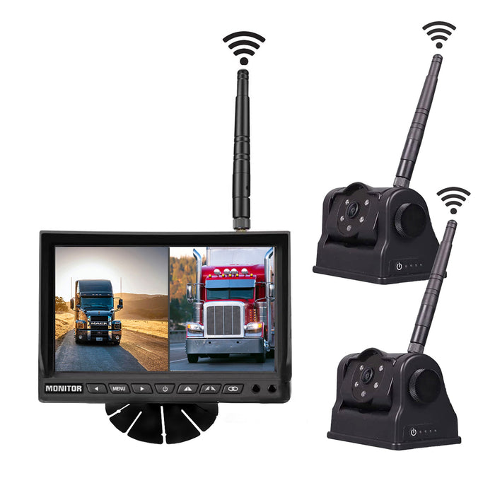 Top Dawg 1 to 4 Camera System with Built-In Battery & Magnet & 7" LCD Monitor!