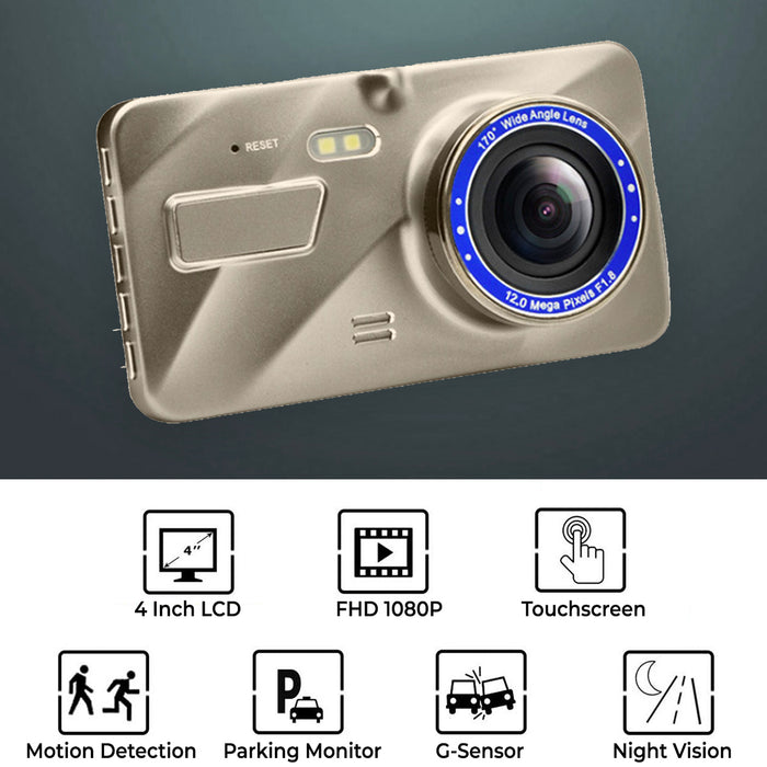 3.0' Car DVR Car Black Box HD 1080P Dual Lens WiFi Dash Camera