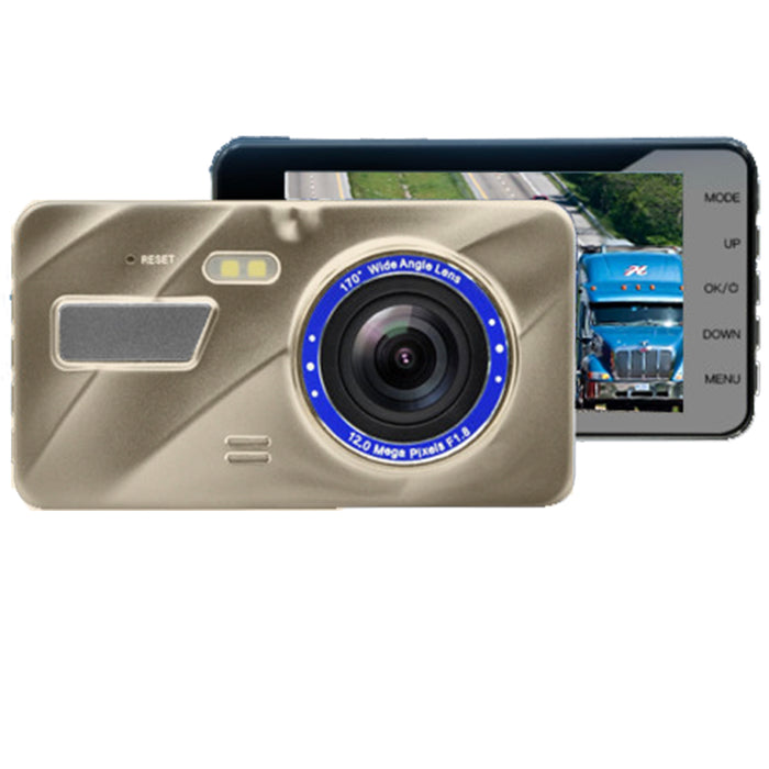 Prime Gold AHD Dash Cam with Touch Screen