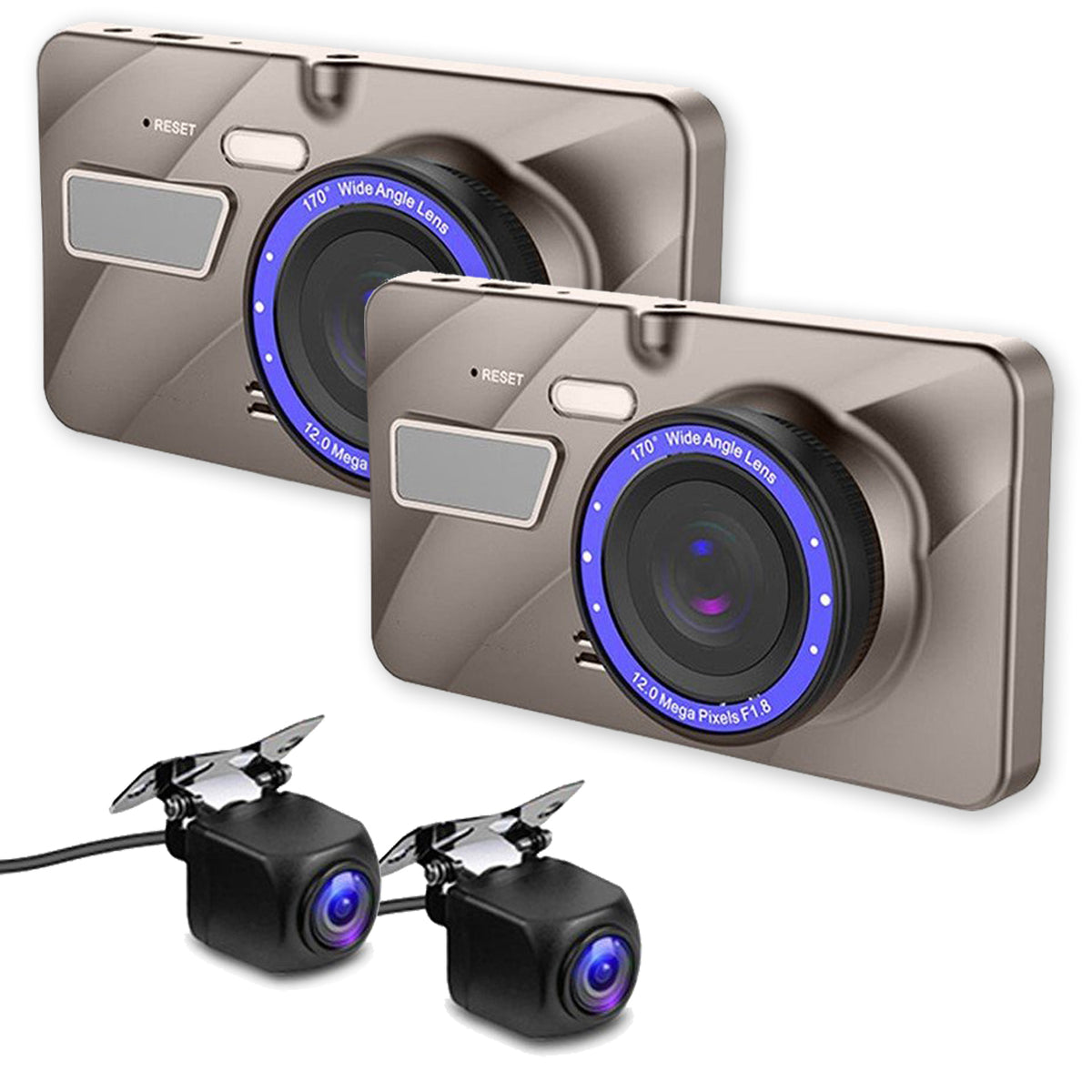 Yabdbg Dashcam Quad camera 1080p Full HD GPS 360 degrés