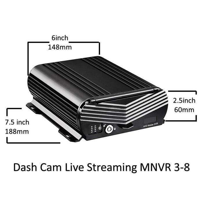 Top Dawg Live Streaming MNVR 1080P 3-8 Cam System with Built-In 4G, WIFI, GPS