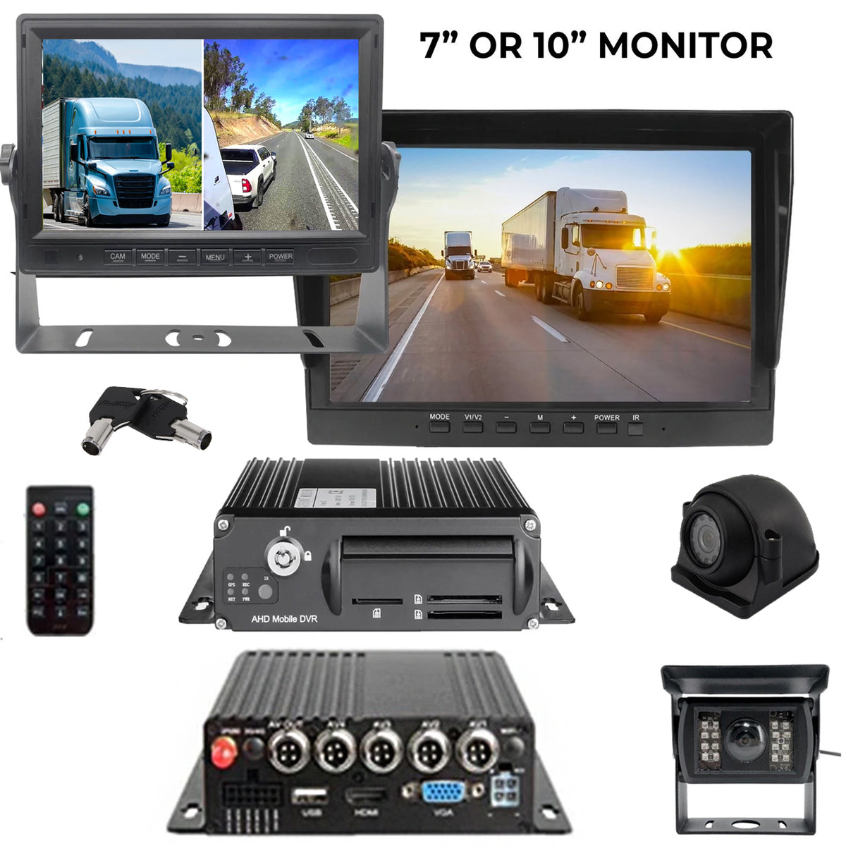 7inch Truck Monitor 4 Way Commercial Fleet Dash Cameras for Semi Trucks -  China Truck Dash Camera, Semi Truck Dash Camera