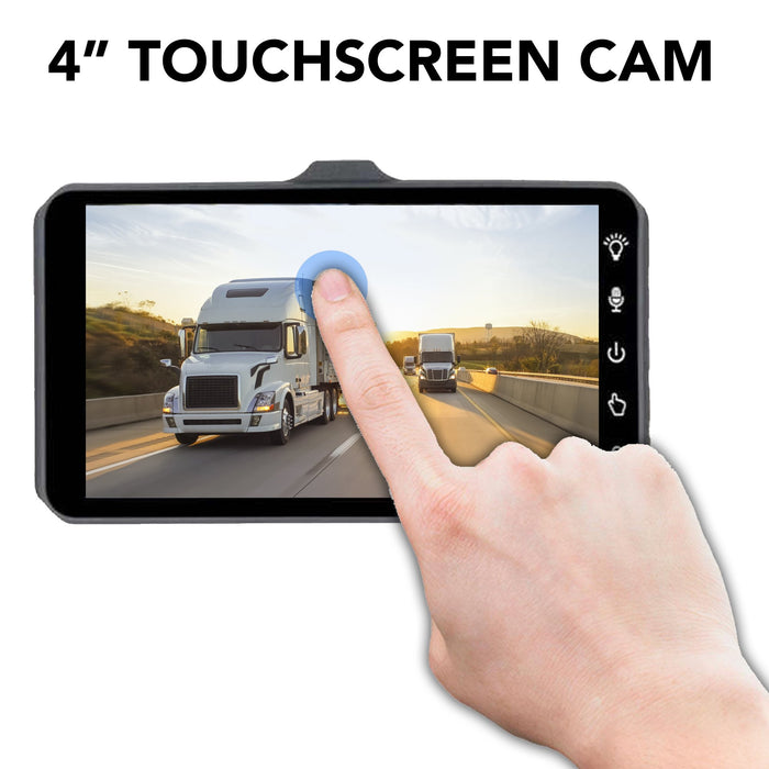3rd Gen 1080P Blue Dash Cam with Touch Screen, 170 Degree Angle Camera