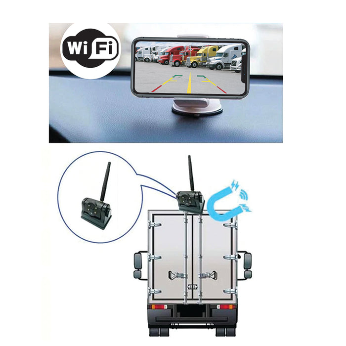 Heavy Duty WIFI Backup Camera with Built-In Battery & Magnet